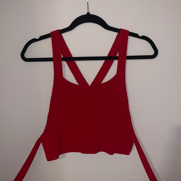 Aritzia Red Cross over crop top - Picture 1 of 4